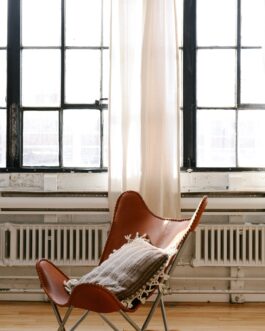 Leather-Clad Leisure Chair